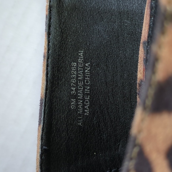 Cato Animal Print Pointed Toe Kitten Heels Black Brown Leopard 9M EUC - Picture 9 of 11